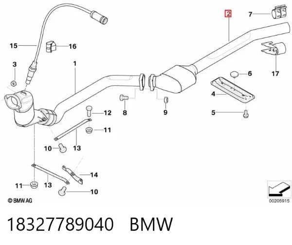 Convertidor - catalisador 18327789040 BMW