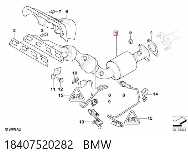 Convertidor - catalisador 18407520282 BMW
