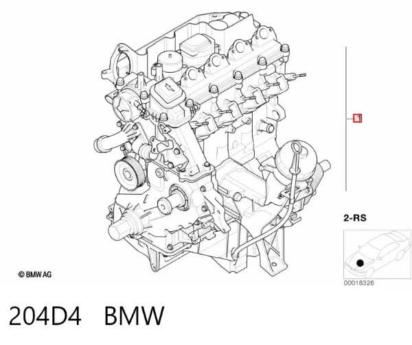 Motor montado 204D4 BMW