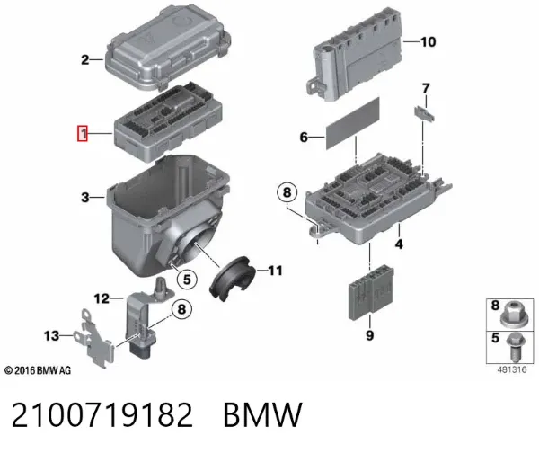 Unidade de dispositivos de segurança BMW 2 F23