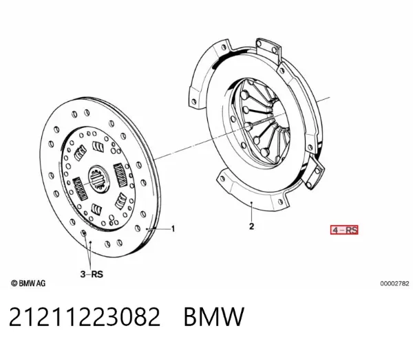 Kit de embraiagem (3 peças) 21211223082 BMW