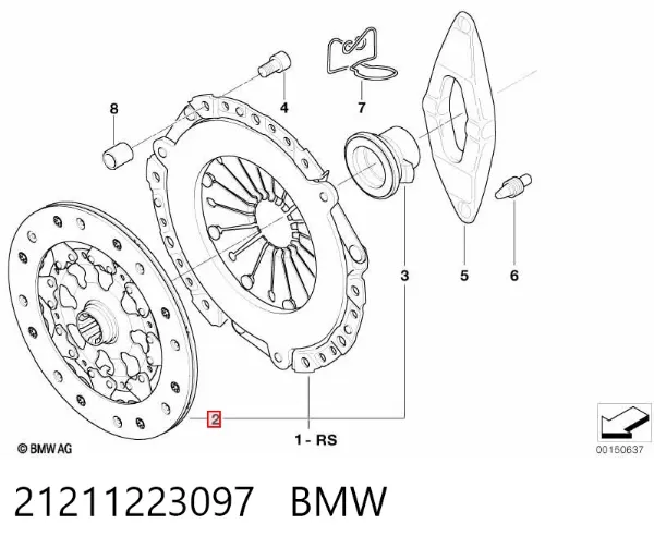 Disco de embraiagem 21211223097 BMW