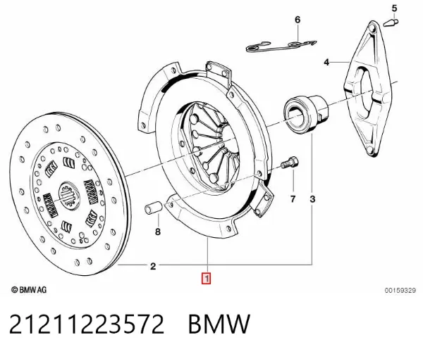 Kit de embraiagem (3 peças) 21211223572 BMW