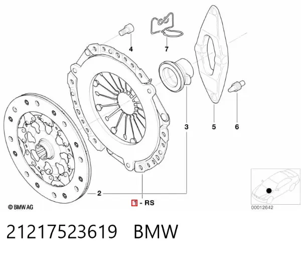 Kit de embraiagem (3 peças) 21217523619 BMW
