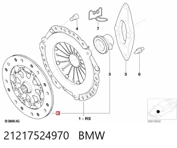 Disco de embraiagem 21217524970 BMW