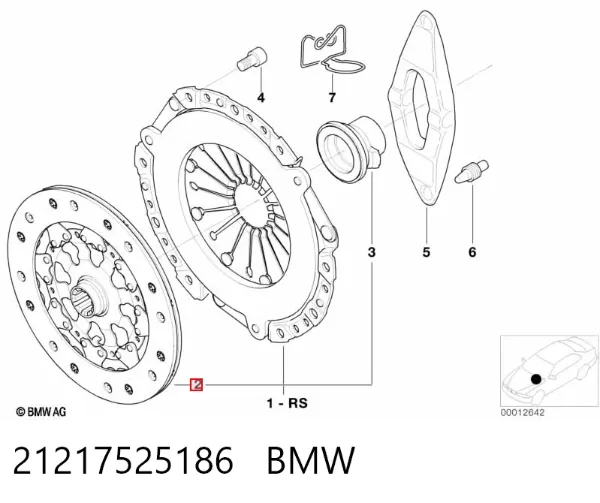Disco de embraiagem 21217525186 BMW
