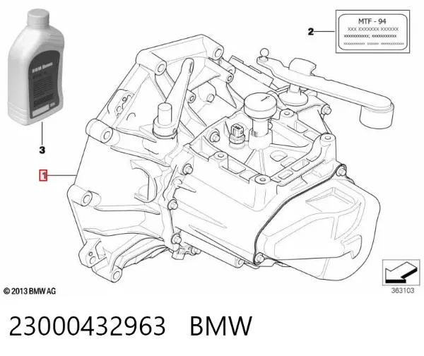 Caixa de Mudança montada (caixa mecânica de velocidades) 23000432963 BMW