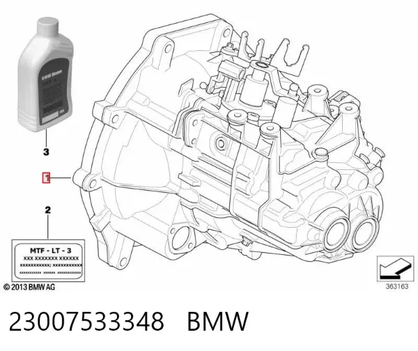 Caixa de Mudança montada (caixa mecânica de velocidades) 23007533348 BMW
