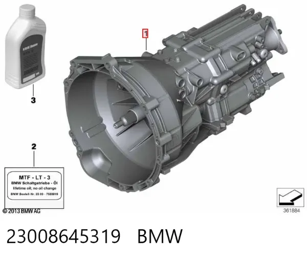 Caixa de Mudança montada (caixa mecânica de velocidades) 23008645319 BMW