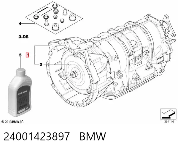 Caixa Automática de Mudança montada 24001423897 BMW