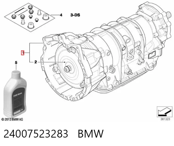 Caixa Automática de Mudança montada 24007523283 BMW