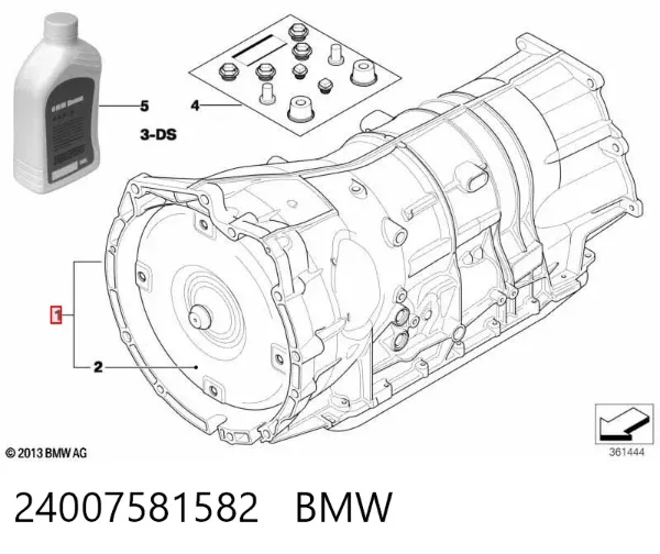 Caixa Automática de Mudança montada 24007581582 BMW