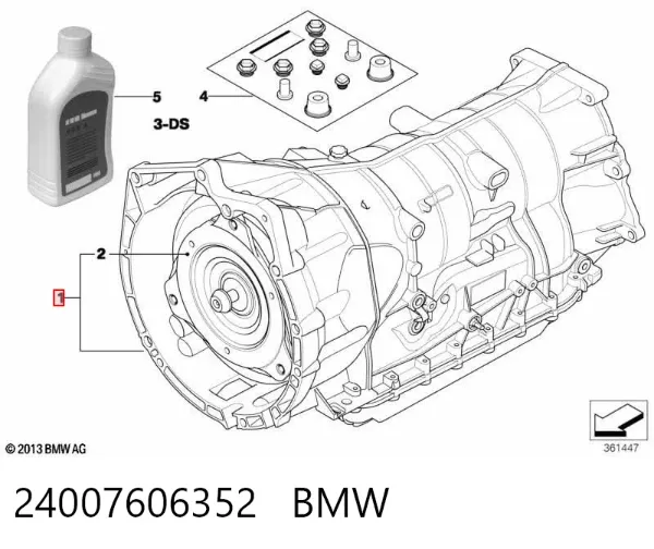 Caixa Automática de Mudança montada 24007606352 BMW