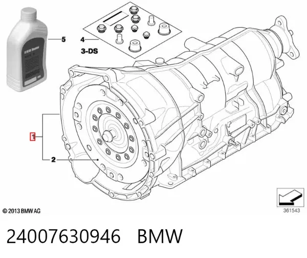 Caixa Automática de Mudança montada 24007630946 BMW