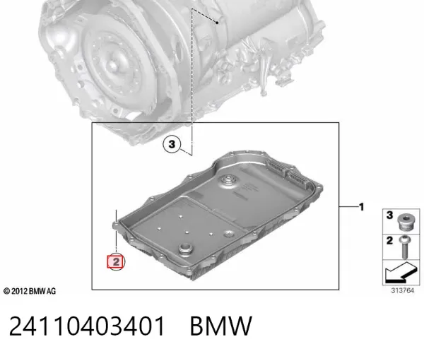 Cárter da Caixa Automática de Mudança 24110403401 BMW