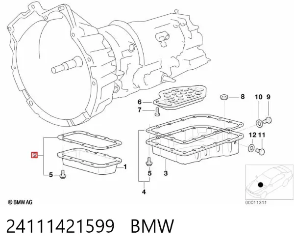 Vedante de panela da Caixa Automática de Mudança/Caixa Mecânica de Mudança 24111421599 BMW