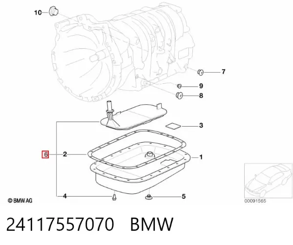 Filtro da Caixa Automática de Mudança 24117557070 BMW