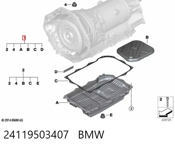 Cárter da Caixa Automática de Mudança 24119503407 BMW