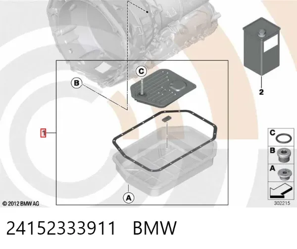 Filtro da Caixa Automática de Mudança 24152333911 BMW