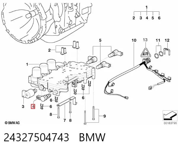 Solenoide da Caixa Automática de Mudança 24327504743 BMW