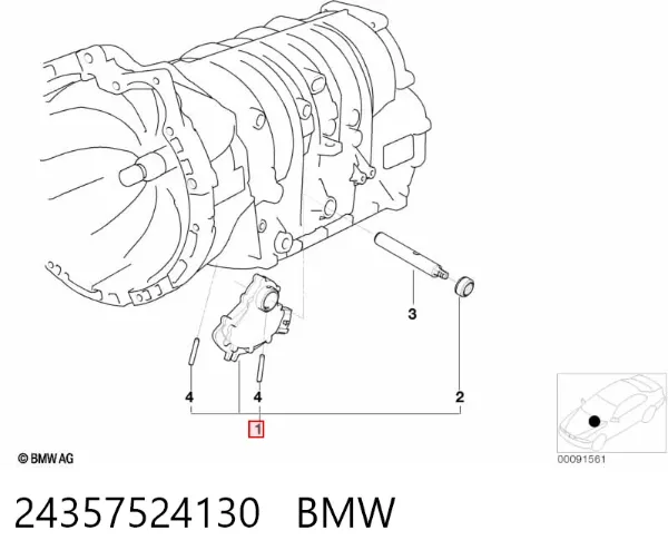 Sensor de posição de seletor da Caixa Automática de Mudança 24357524130 BMW