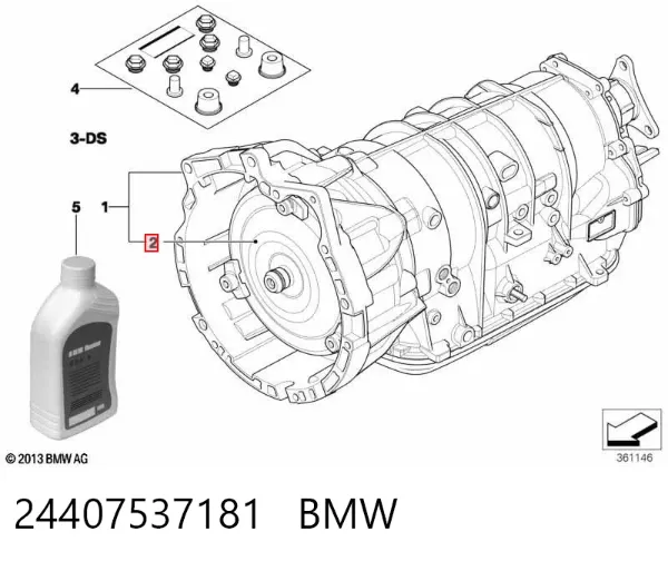 Conversor de binário da Caixa Automática de Mudança 24407537181 BMW