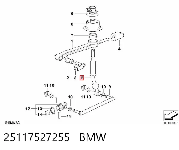 Avalanca de mudança 25117527255 BMW