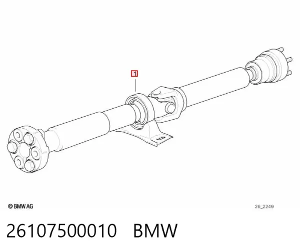 Junta universal traseira montada 26107500010 BMW