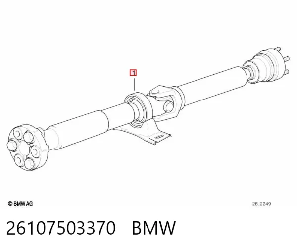 Junta universal traseira montada 26107503370 BMW