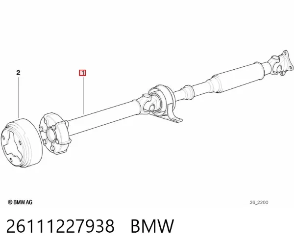 Junta universal traseira montada 26111227938 BMW