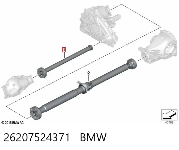 Junta universal até o eixo dianteiro 26207524371 BMW