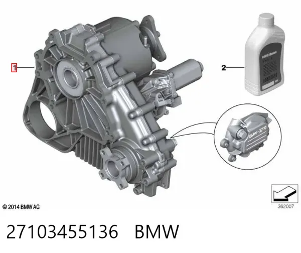 Caixa de transferência 27103455136 BMW