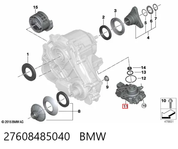 Módulo de direção da caixa de transferência 27608485040 BMW