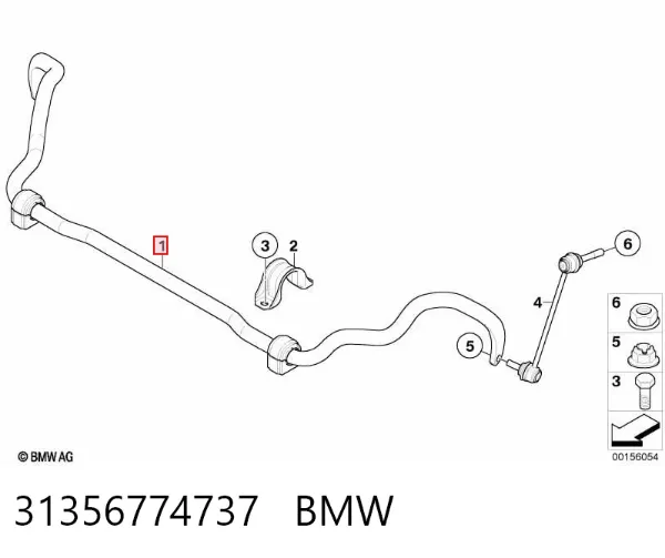 Estabilizador dianteiro 31356774737 BMW