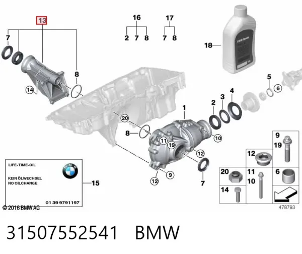 Bucha do mecanismo de mudança (de ligação) BMW X5 E70