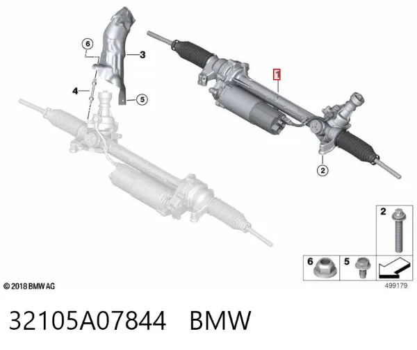 Cremalheira da direção 32105A07844 BMW