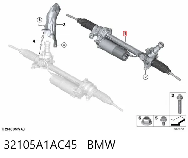 Cremalheira da direção 32105A1AC45 BMW
