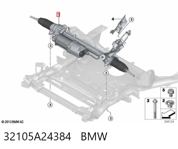 Cremalheira da direção 32105A24384 BMW