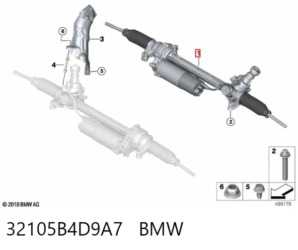 Cremalheira da direção 32105B4D9A7 BMW