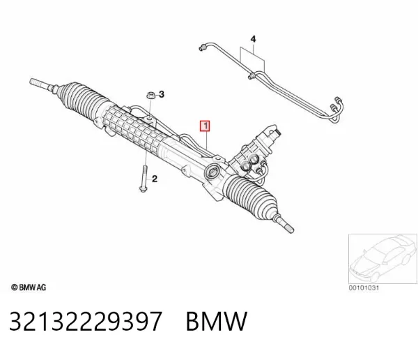 Cremalheira da direção 32132229397 BMW