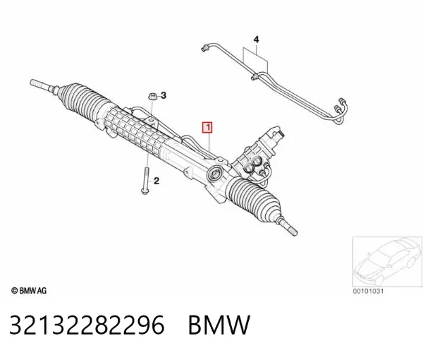 Cremalheira da direção 32132282296 BMW