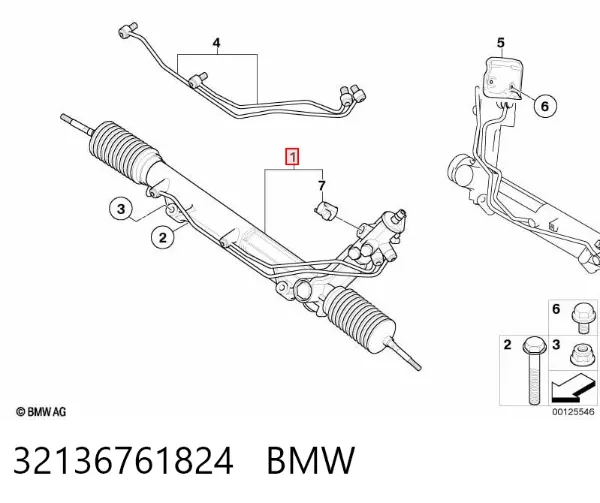 Mecanismo de direção (redutor) BMW X5 E53