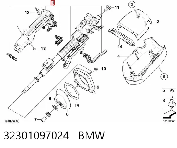 Coluna da direção BMW 3 E46