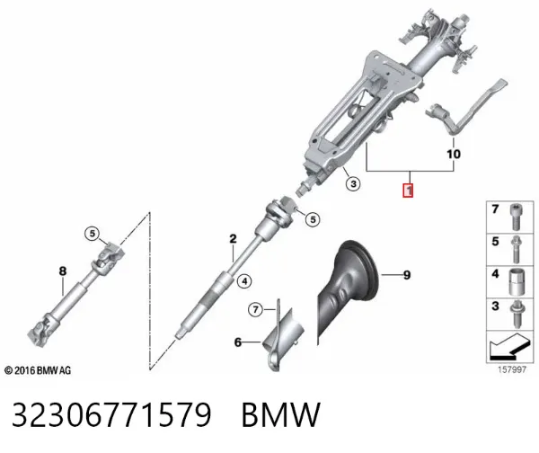 Coluna da direção BMW X5 E70