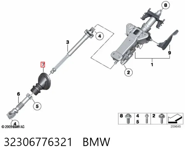 Bota de proteção de amortecedor traseiro 32306776321 BMW