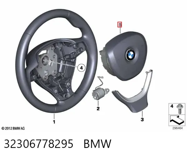 Cinto de segurança (AIRBAG) de condutor 32306778295 BMW