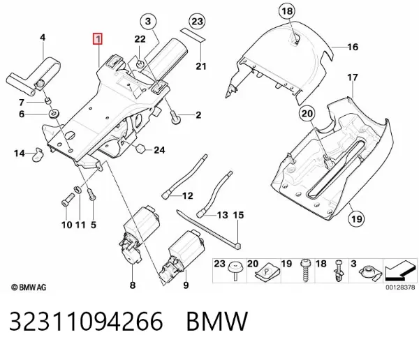 Coluna da direção 32311094266 BMW
