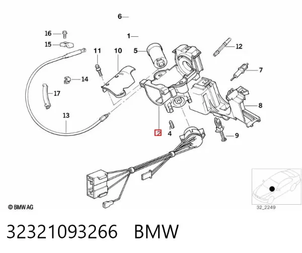Fecho de ignição BMW 3 E36