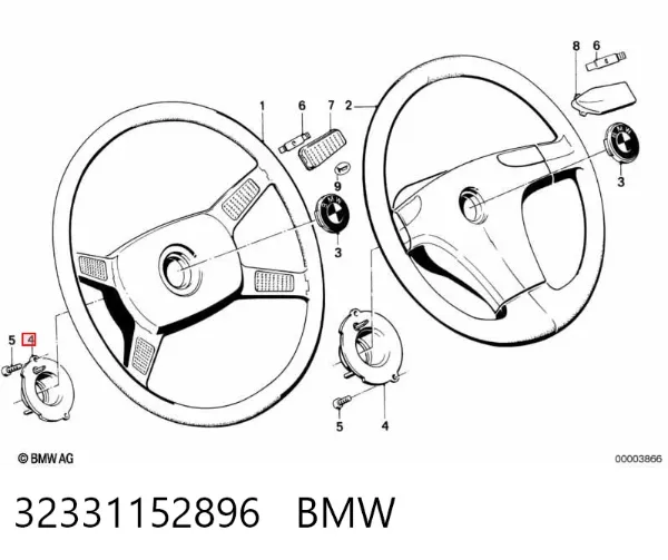 Anel AIRBAG de contato, cabo plano do volante 32331152896 BMW