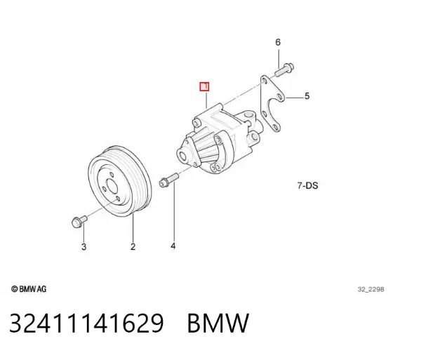 Bomba da Direção hidrâulica assistida 32411141629 BMW
